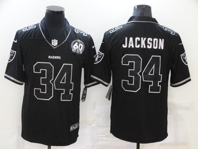 Men’s Las Vegas Raiders #34 Bo Jackson Black Jersey