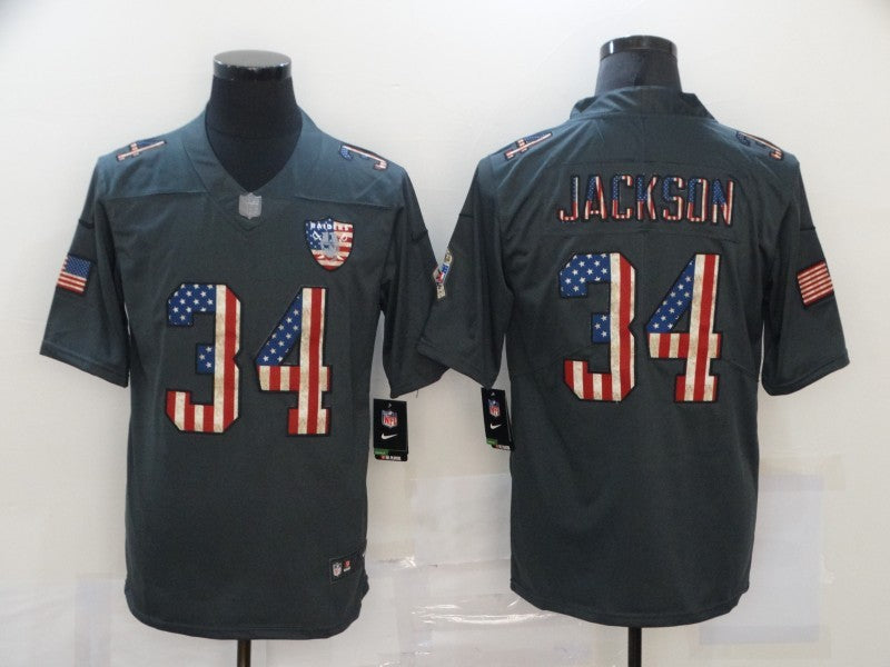 Men’s Las Vegas Raiders #34 Bo Jackson Black Vapor Limited Jersey