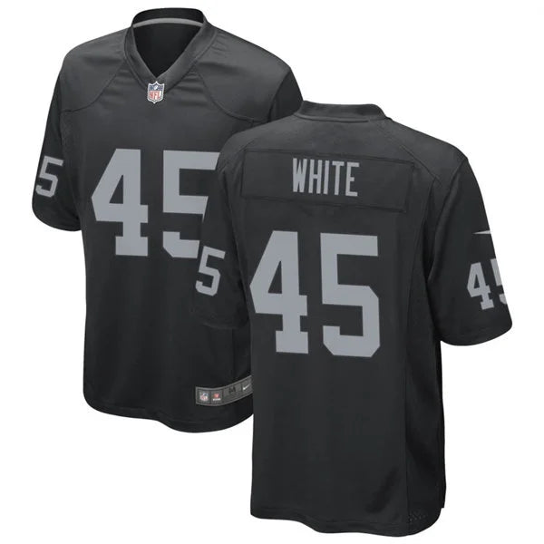 Men’s Las Vegas Raiders #45 Devin White Nike Black Vapor F.U.S.E. Limited Player Jersey