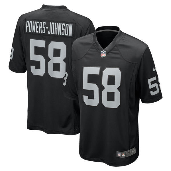 Men’s Las Vegas Raiders #58 Jackson Powers-Johnson Nike Black Vapor F.U.S.E. Limited Player Jersey
