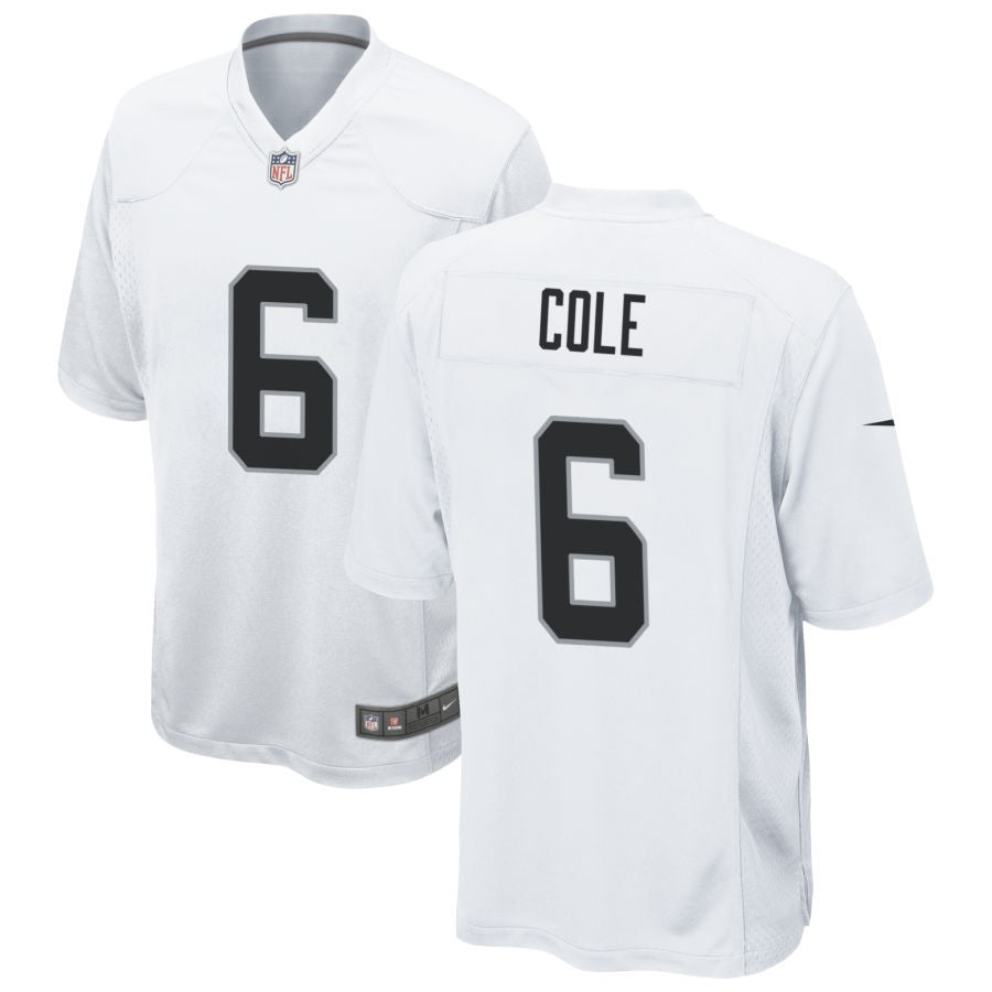 Men’s Las Vegas Raiders #6 A. J. Cole III Nike White Vapor Untouchable Limited Player Jersey