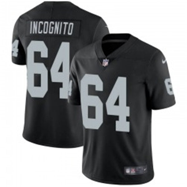 Men’s Las Vegas Raiders #64 Richie Incognito Nike Black Team Color Vapor Untouchable Jersey
