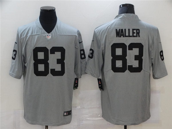 Men’s Las Vegas Raiders #83 Darren Waller Nike Silver Inverted Legend Jersey