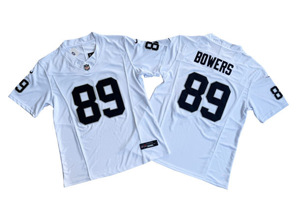 Men’s Las Vegas Raiders #89 Brock Bowers Nike White Vapor Untouchable Limited Player Jersey