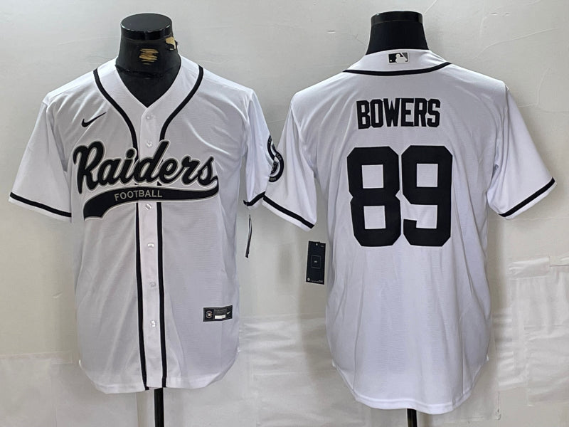 Men’s Las Vegas Raiders Brock Bowers #89 White Jersey