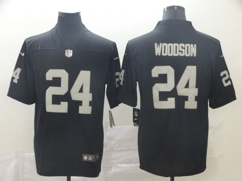 Men’s Las Vegas Raiders Charles Woodson #24 Black Jersey