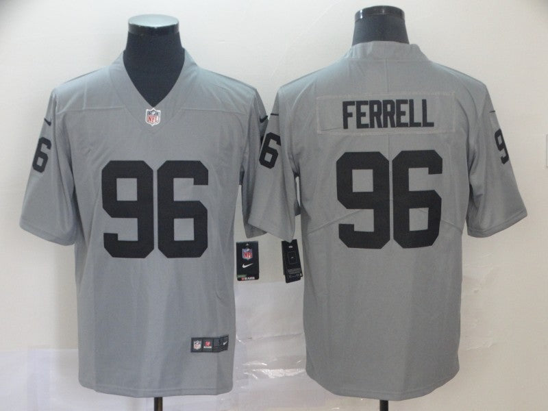 Men’s Las Vegas Raiders Clelin Ferrell #96 Gray Inverted Legend Jersey