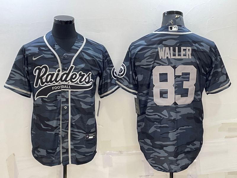 Men’s Las Vegas Raiders Darren Waller #83 Grey Camouflage Jersey Joint Edition