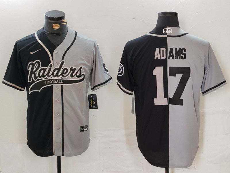 Men’s Las Vegas Raiders Davante Adams #17 Black/Gray Jersey