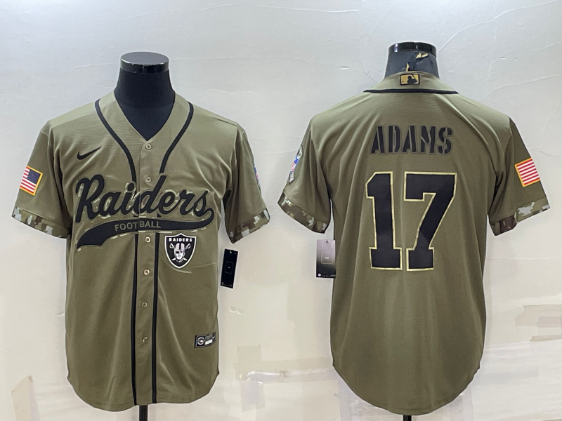 Men’s Las Vegas Raiders Davante Adams #17 Olive 2022 Salute To Service Limited Jersey Joint Edition