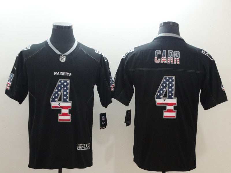 Men’s Las Vegas Raiders Derek Carr #4 Black Alternate Jersey