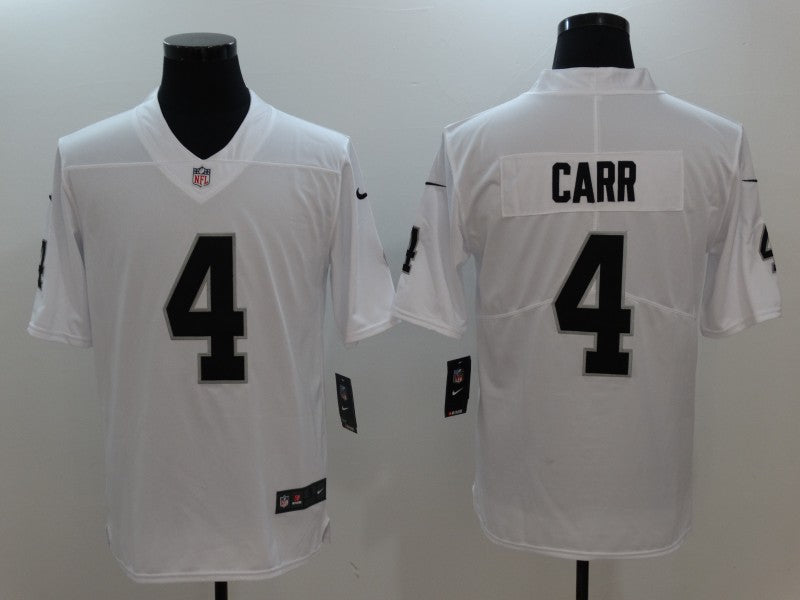 Men’s Las Vegas Raiders Derek Carr #4 Black Vapor Jersey White