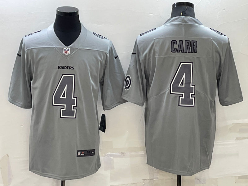 Men’s Las Vegas Raiders Derek Carr #4 Gray Atmosphere Jersey