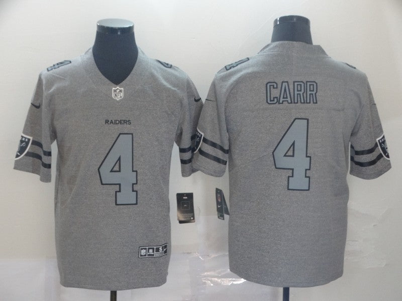 Men’s Las Vegas Raiders Derek Carr #4 Gray Jersey