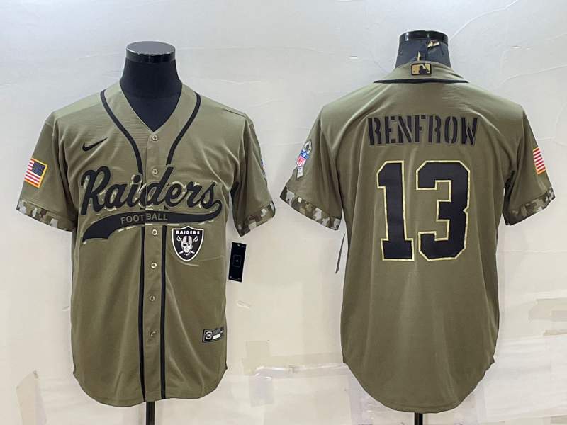 Men’s Las Vegas Raiders Hunter Renfrow #13 Olive 2022 Salute To Service Limited Jersey Joint Edition