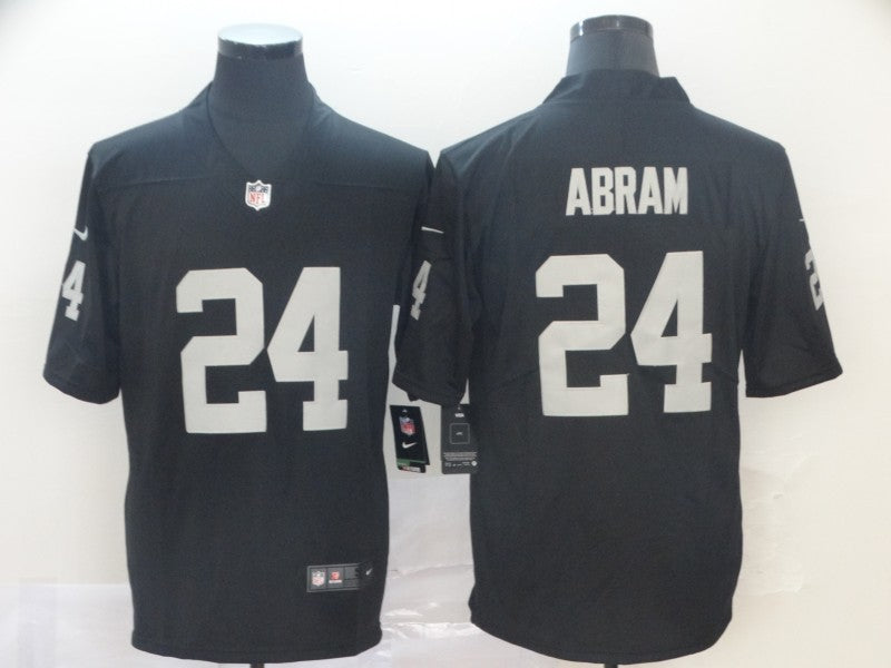 Men’s Las Vegas Raiders Jonathan Abram #24 Black Jersey