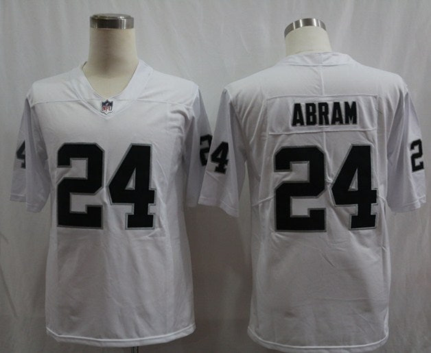 Men’s Las Vegas Raiders Jonathan Abram #24 White Jersey