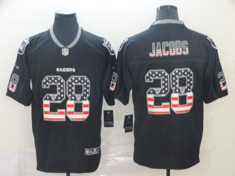 Men’s Las Vegas Raiders Josh Jacobs #28 Black Authentic Jersey