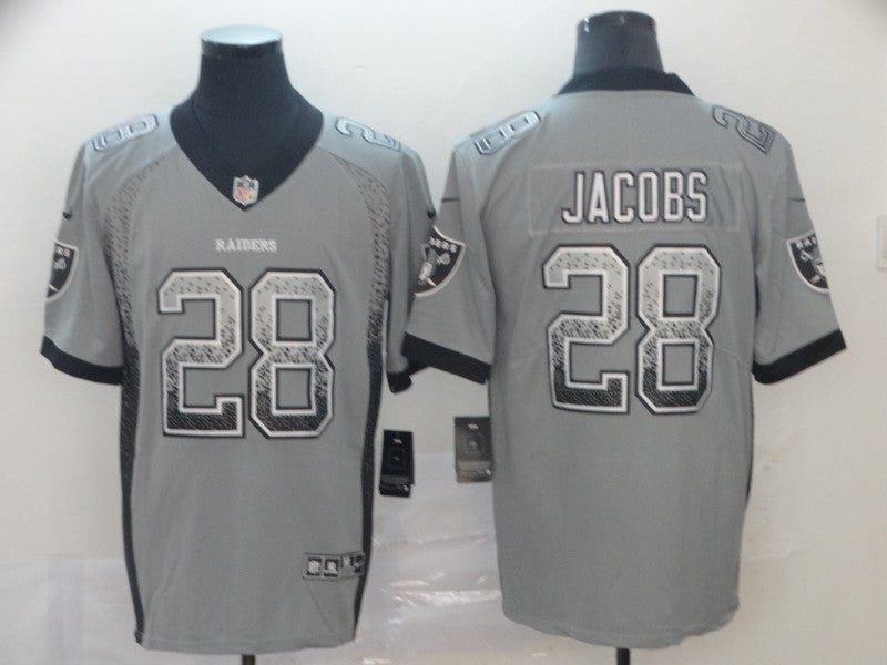 Men’s Las Vegas Raiders Josh Jacobs #28 Gray Alternate Jersey