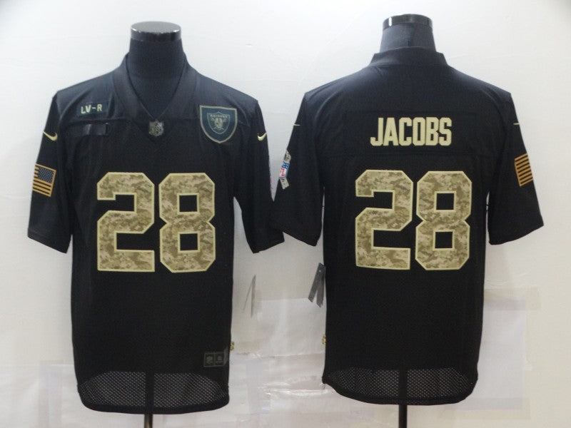 Men’s Las Vegas Raiders Josh Jacobs Black Authentic Jersey