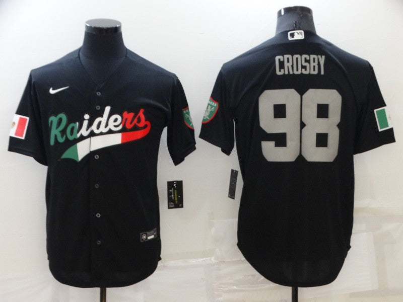 Men’s Las Vegas Raiders Maxx Crosby #98 Black Jersey Joint Edition