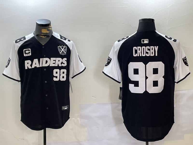 Men’s Las Vegas Raiders Maxx Crosby #98 Black Team Jersey