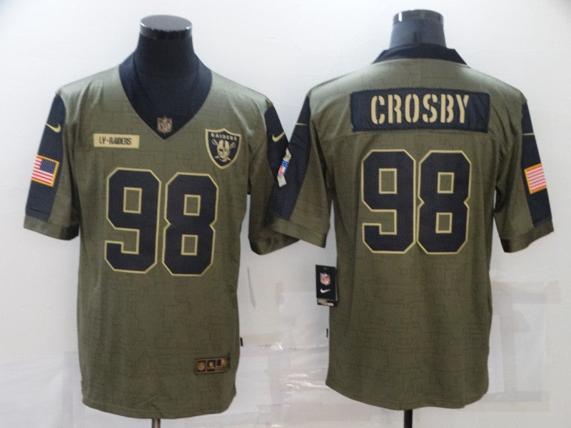 Men’s Las Vegas Raiders Maxx Crosby #98 Brown Jersey