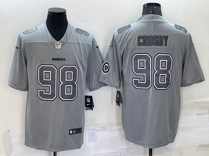 Men’s Las Vegas Raiders Maxx Crosby #98 Gray Atmosphere Jersey