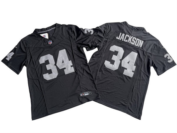 Men’s Las Vegas Raiders Retired Player #34 Bo Jackson Nike Black 2023 F.U.S.E. Vapor Limited Jersey