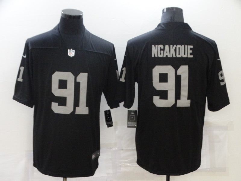 Men’s Las Vegas Raiders Yannick Ngakoue #91 Black Jersey