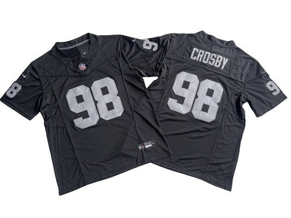 Men’s Las Vegas Raiders#98 Maxx Crosby Nike Black F.U.S.E. Vapor Limited Jersey