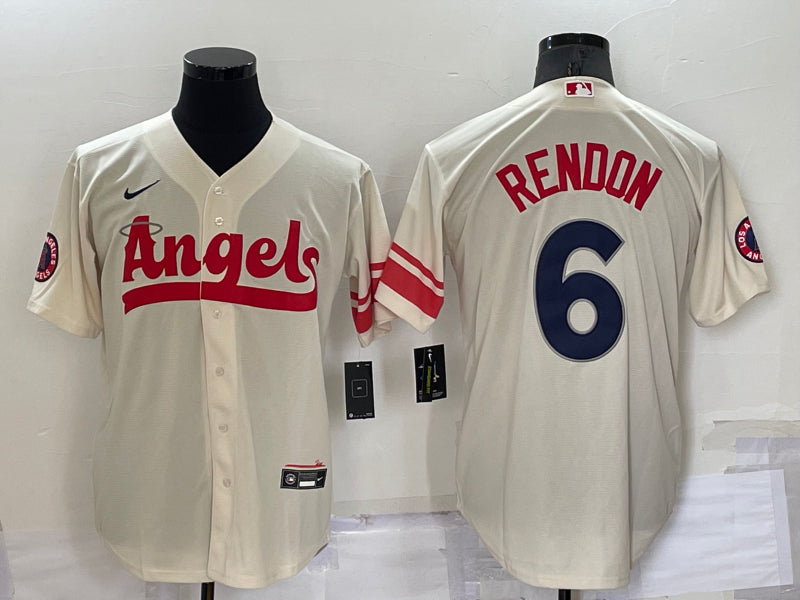 Men’s Los Angeles Angels Anthony Rendons #6 Cream City Connect Jersey