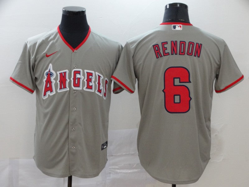 Men’s Los Angeles Angels Anthony Rendons #6 Gray Sewn Baseball Jersey