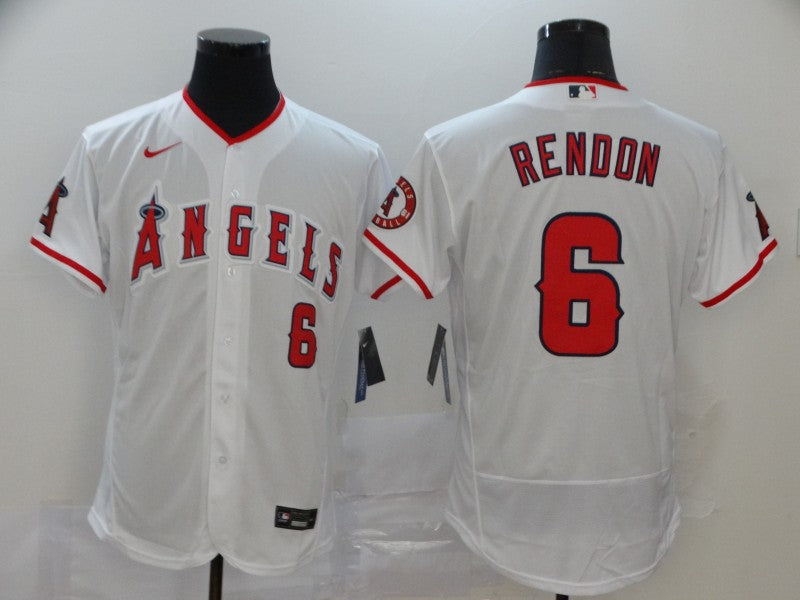 Men’s Los Angeles Angels Anthony Rendons #6 White Sewn Baseball Jersey