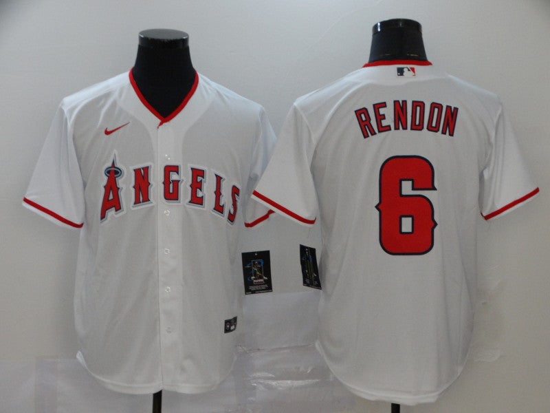Men’s Los Angeles Angels Anthony Rendons #6 White Sewn Jersey