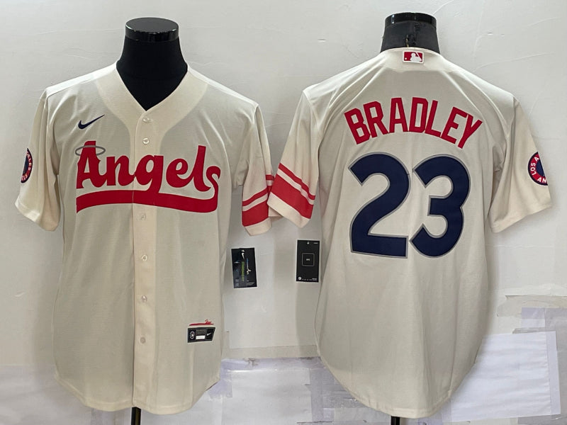 Men’s Los Angeles Angels Archie Bradley #23 Cream City Connect Jersey