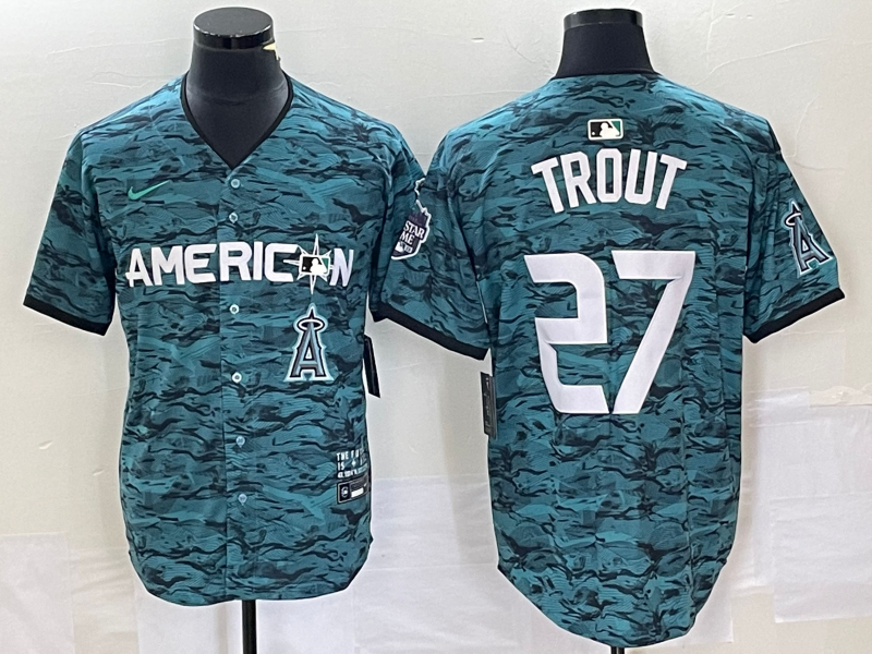 Men’s Los Angeles Angels Mike Trout #27 American League Teal 2023 MLB All-Star Limited Jersey