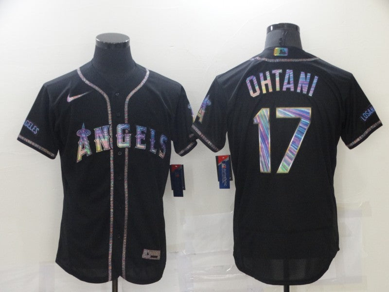 Men’s Los Angeles Angels Shohei Ohtani #17 Black Sewn Baseball Jersey