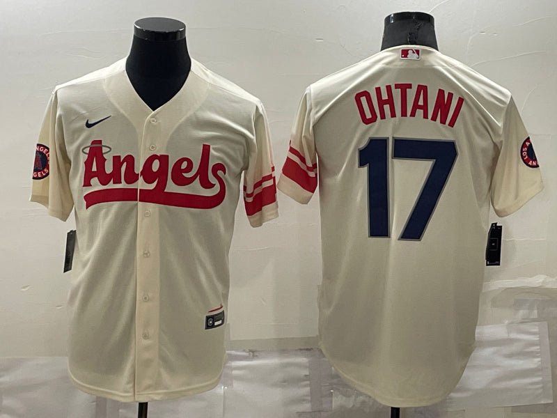 Men’s Los Angeles Angels Shohei Ohtani #17 Cream City Connect Jersey