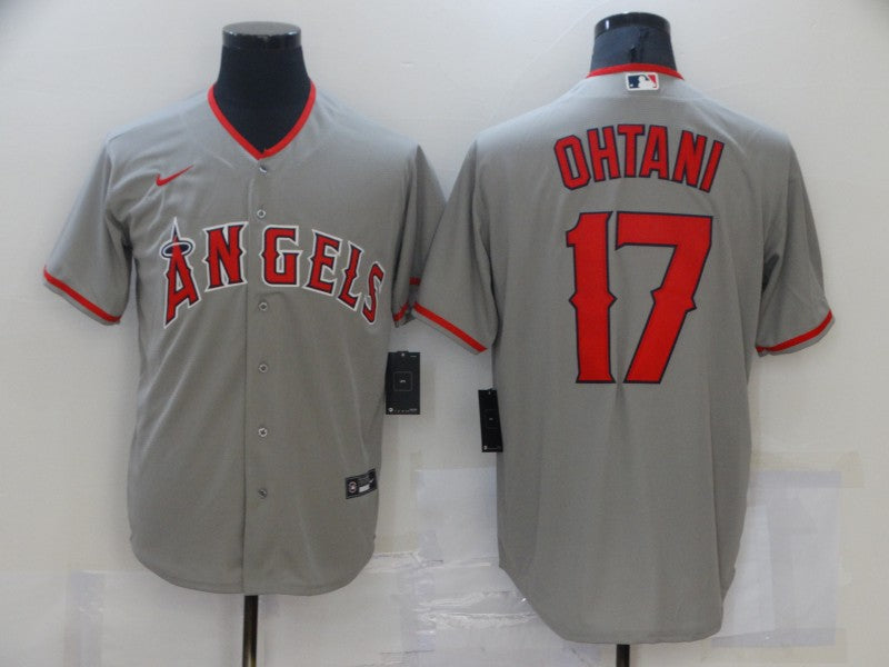 Men’s Los Angeles Angels Shohei Ohtani #17 Gray Sewn Baseball Jersey