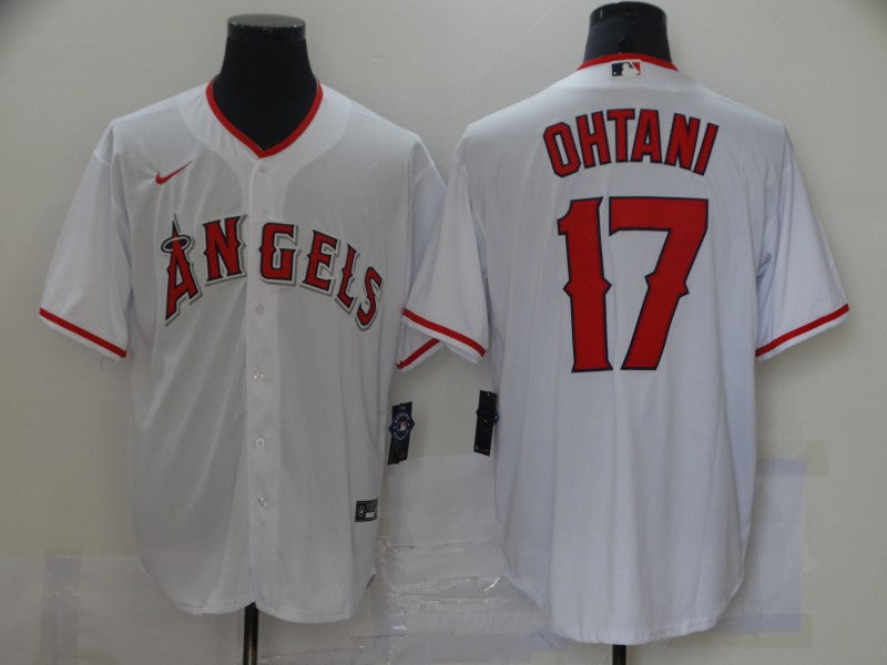 Men’s Los Angeles Angels Shohei Ohtani #17 MLB White Jersey