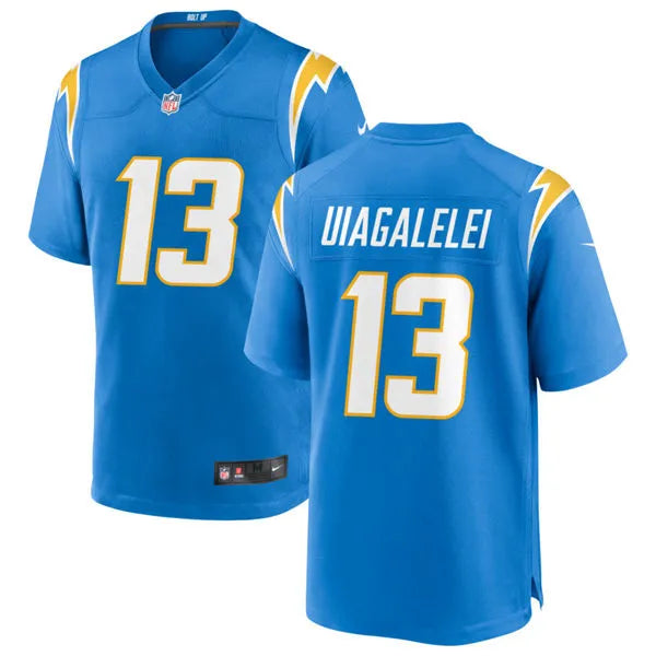 Men’s Los Angeles Chargers #13 DJ Uiagalelei Nike Powder Blue Vapor F.U.S.E. Limited Jersey