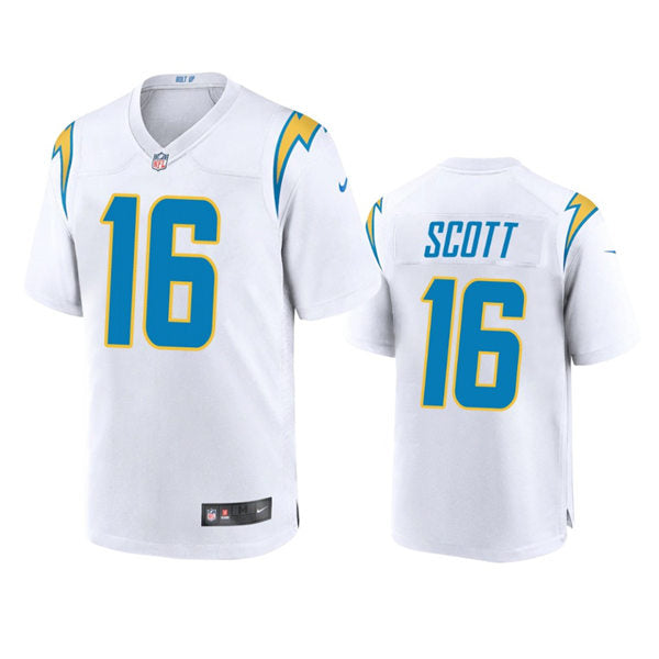 Men’s Los Angeles Chargers #16 J.K. Scott White Vapor Limited Player Jersey