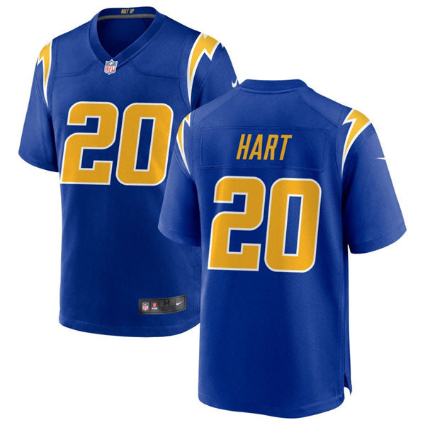 Men’s Los Angeles Chargers #20 Cam Hart Nike Royal Gold 2nd Alternate Vapor Limited Jersey