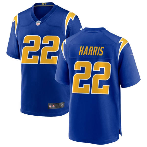 Men’s Los Angeles Chargers #22 Najee Harris Nike Royal Gold 2nd Alternate Vapor Limited Jersey