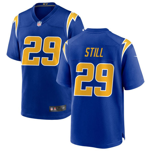 Men’s Los Angeles Chargers #29 Tarheeb Still Nike Royal Gold 2nd Alternate Vapor Limited Jersey