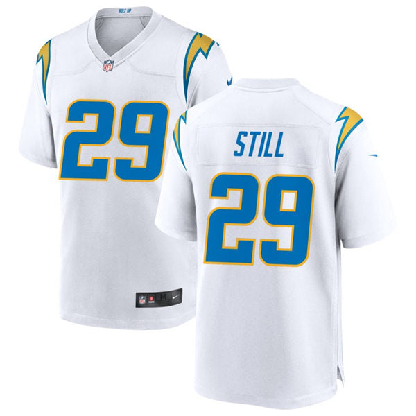 Men’s Los Angeles Chargers #29 Tarheeb Still Nike White Vapor Limited Player Jersey