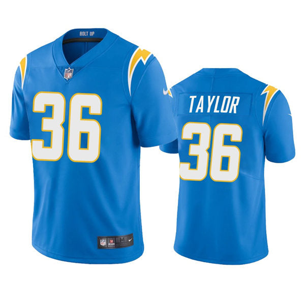 Men’s Los Angeles Chargers #36 Ja’Sir Taylor Powder Blue Vapor Limited Player Jersey