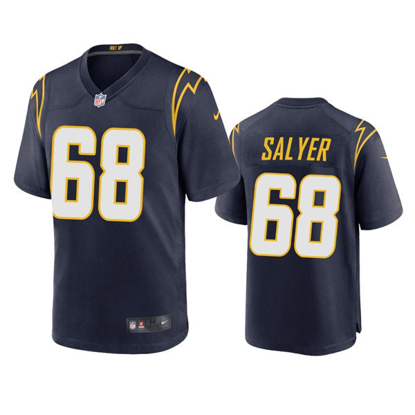 Men’s Los Angeles Chargers #68 Jamaree Salyer Navy Alternate Vapor Limited Player Jersey