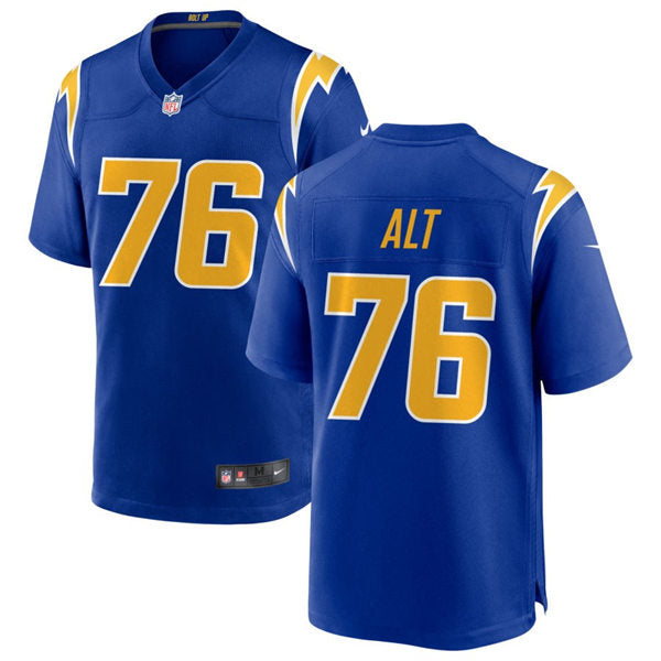 Men’s Los Angeles Chargers #76 Joe Alt Nike Royal Gold 2nd Alternate Vapor Limited Jersey